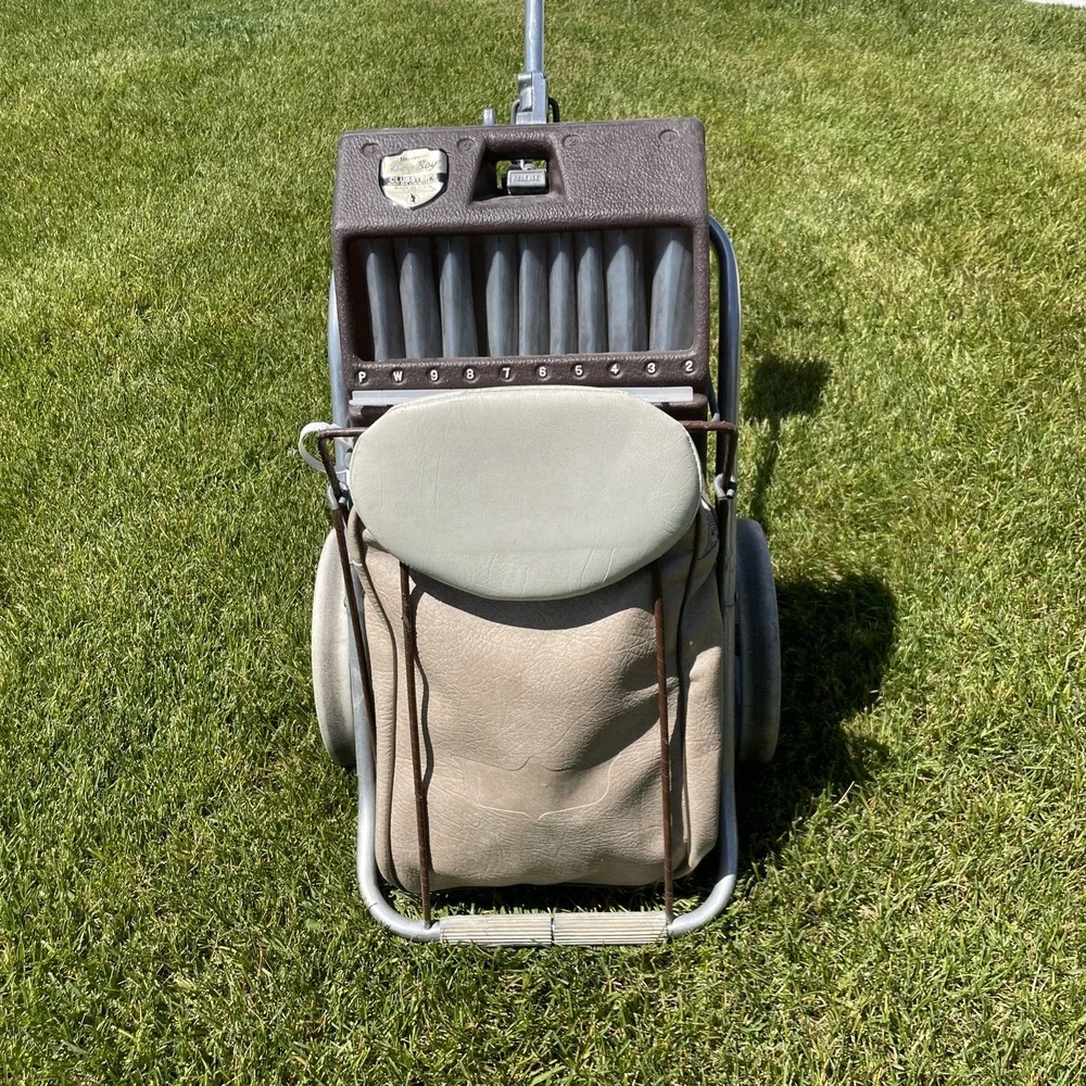 Vintage Browning BagBoy Clubster II Golf Push Cart Seat Teal USA Made